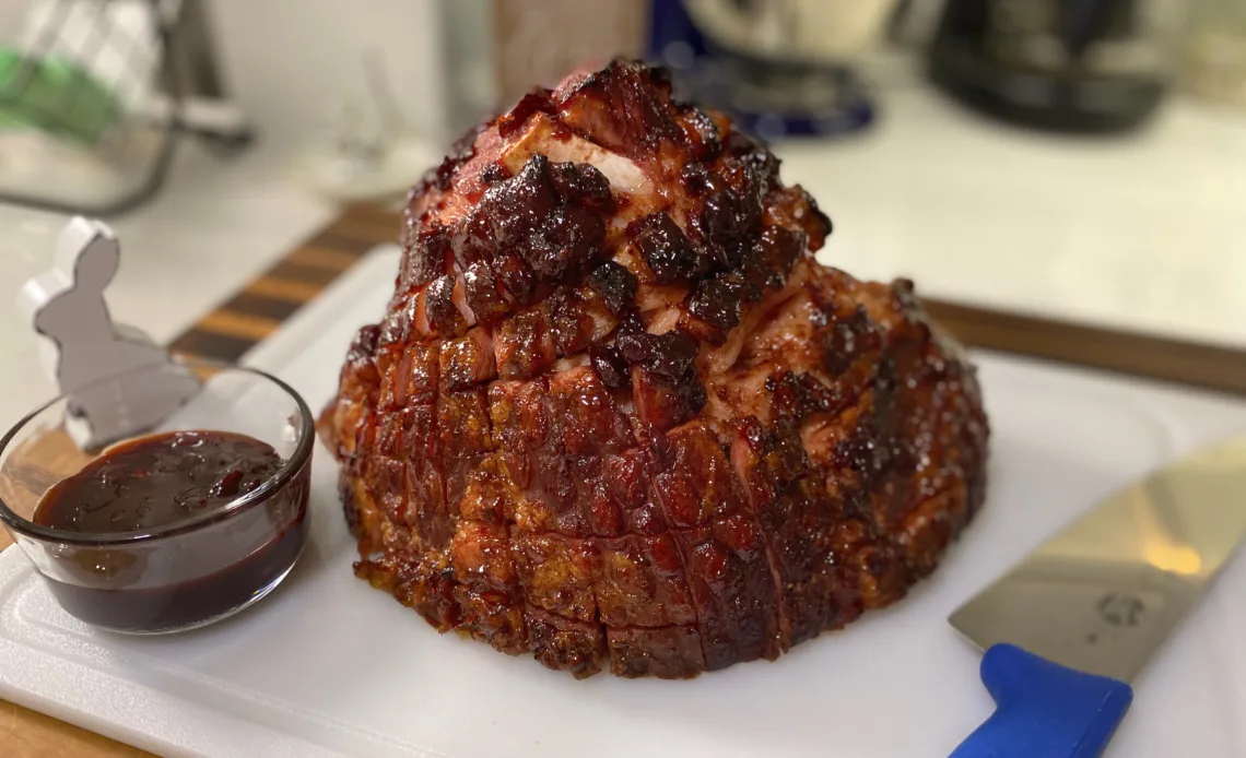 Easter Ham with Cherry Chipotle Glaze