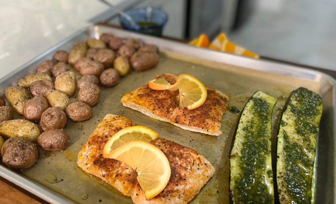 Salmon Sheet Pan Meal image