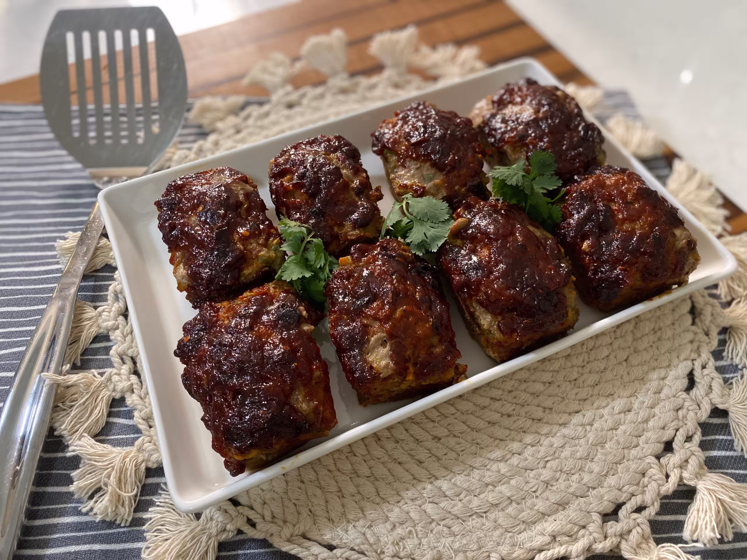 Asian Style Turkey Mini Meatloaves Feature Image
