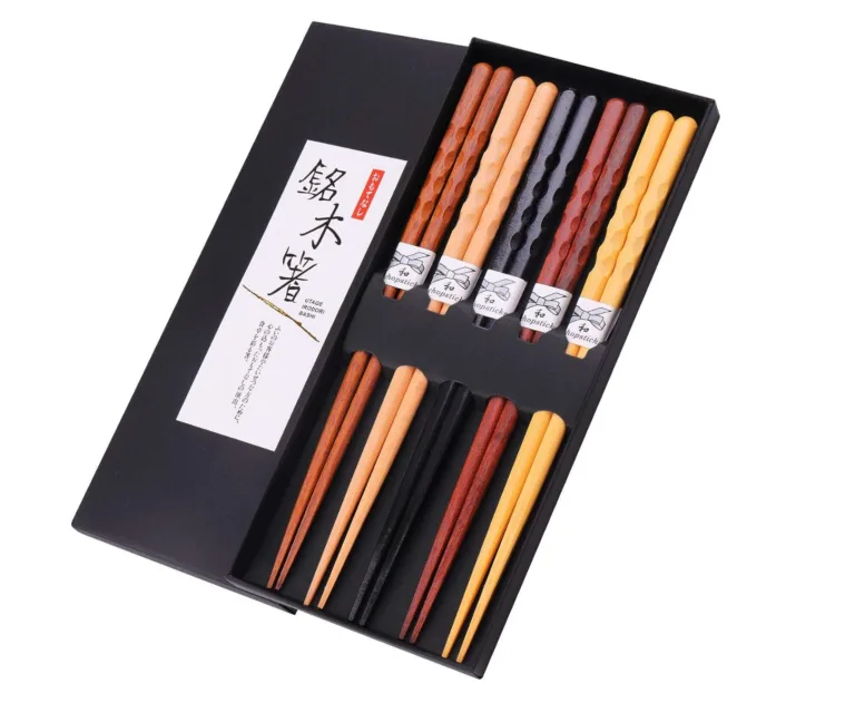 GLAMFIELDS Reusable Chopsticks Natural Wooden 5 Pairs Image