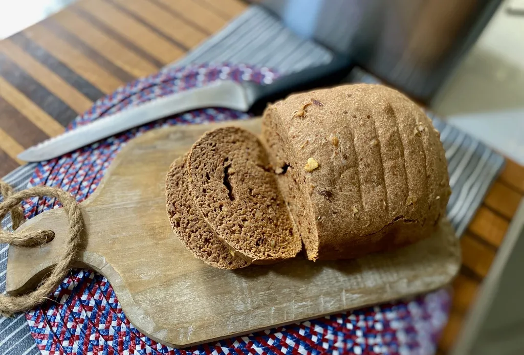 Bread Machine Honey Wheat Cherry Walnut Bread Image