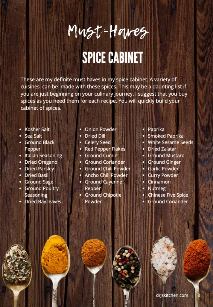 Cookbook Spice Cabinet Must Haves Image