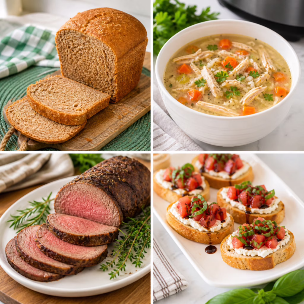 Collage of recipe images from Dr. J's Kitchen