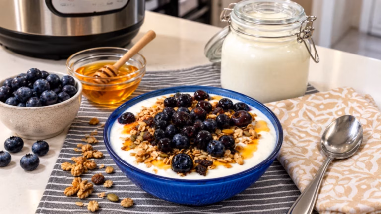 Instant Pot Homemade Yogurt served and ready to eat.